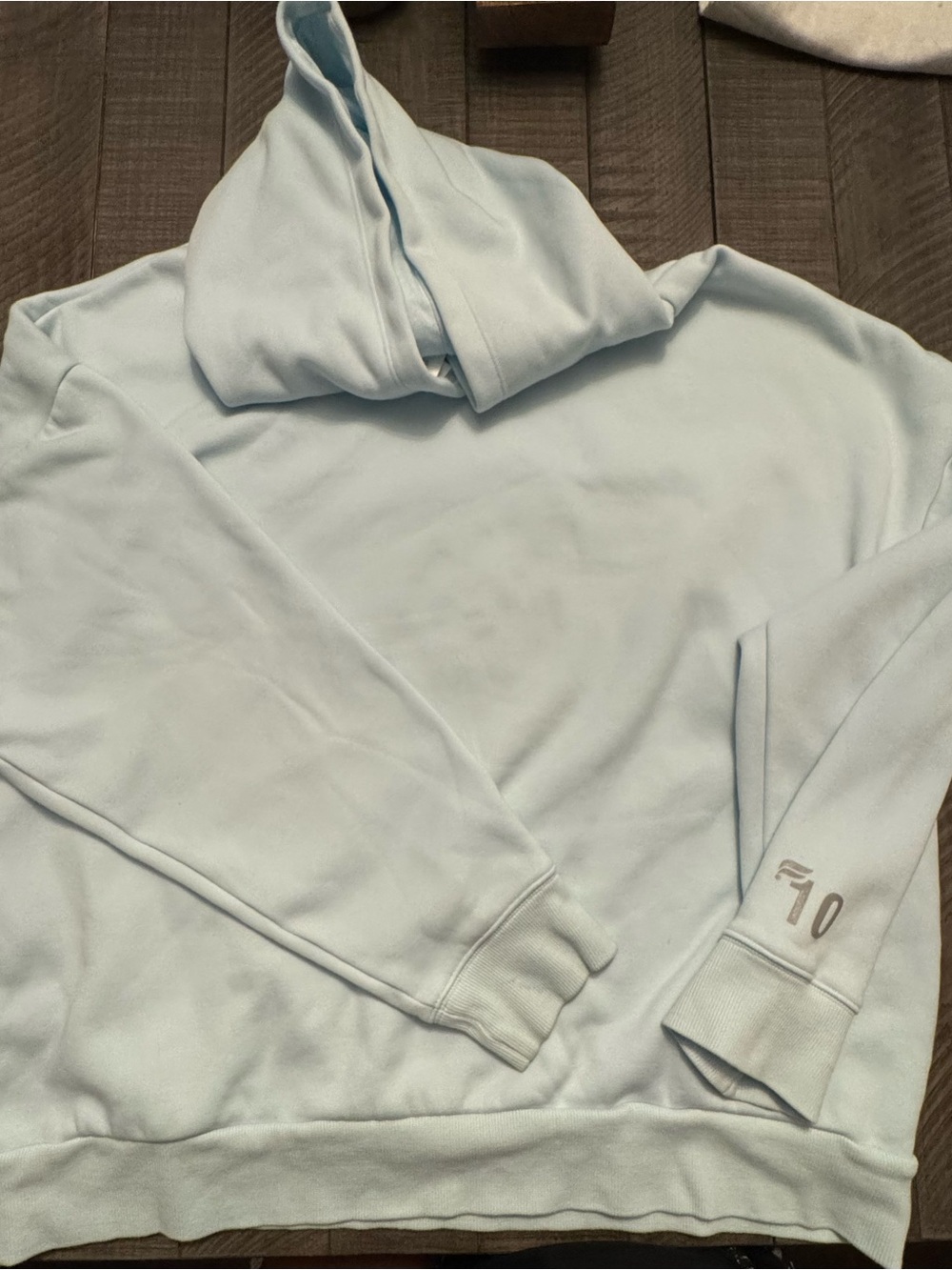 Fabletics Pale Blue Pullover Hoodie with Branded Tag